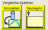 GUI-Buttons: Vergleichsspektren hinzuladen oder Neubeginn